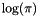 $ \log(\pi) $